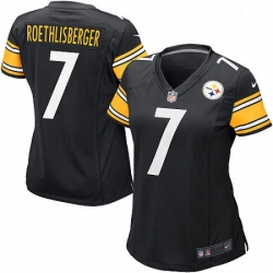 Womens Nike Pittsburgh Steelers 7 Ben Roethlisberger Game Black Team Color NFL Jersey