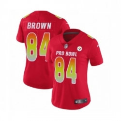 Womens Nike Pittsburgh Steelers 84 Antonio Brown Limited Red AFC 2019 Pro Bowl NFL Jersey