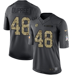 Nike Steelers #48 Bud Dupree Black Youth Stitched NFL Limited 2016 Salute to Service Jersey