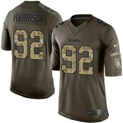 Nike Steelers #92 James Harrison Green Youth Stitched NFL Limited Salute to Service Jersey