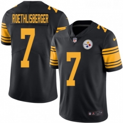 Youth Nike Pittsburgh Steelers 7 Ben Roethlisberger Limited Black Rush Vapor Untouchable NFL Jersey