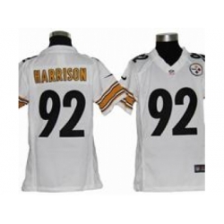 Youth Nike Youth Pittsburgh Steelers #92 James Harrison white jerseys