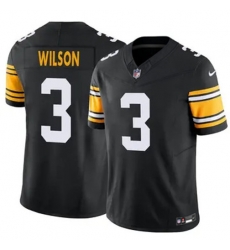 Youth Pittsburgh Steelers 3 Russell Wilson Black F U S E Vapor Untouchable Limited Football Stitched Jersey II