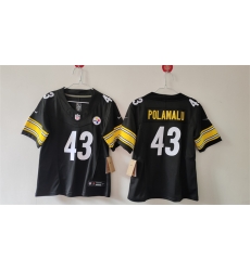 Youth Pittsburgh Steelers 43 Troy Polamalu Black F U S E  Vapor Untouchable Limited Stitched Football Jersey