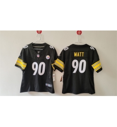 Youth Pittsburgh Steelers 90 T  J  Watt Black F U S E  Vapor Untouchable Limited Stitched Football Jersey