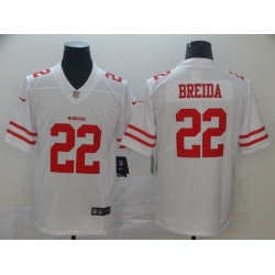 49ers 22 Matt Breida White Vapor Untouchable Limited Jesey