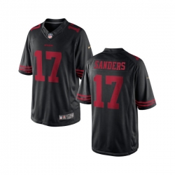 Men 49ers 17 Emmanuel Sanders Black Game Stitched NFL Jersey