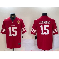 Men San Francisco 49ers 15 Jauan Jennings Red Vapor Untouchable Limited Stitched Jersey 3