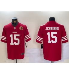 Men San Francisco 49ers 15 Jauan Jennings Red Vapor Untouchable Limited Stitched Jersey