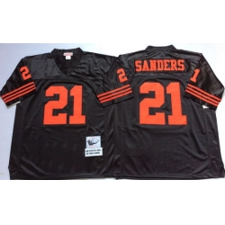 Men San Francisco 49ers 21 Deion Sanders Black M&N Throwback Jersey