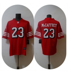 Men San Francisco 49ers 23 Christian McCaffrey 2022 Red Vapor Untouchable Stitched Jersey