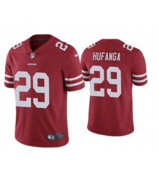 Men San Francisco 49ers 29 Talanoa Hufanga Red Vapor Limited Jersey Size 4XL