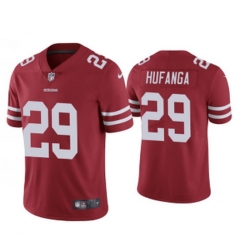 Men San Francisco 49ers 29 Talanoa Hufanga Red Vapor Limited Jersey Size 4XL