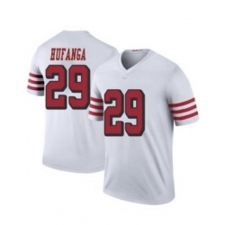 Men San Francisco 49ers 29 Talanoa Hufanga White Stitched Football Jersey