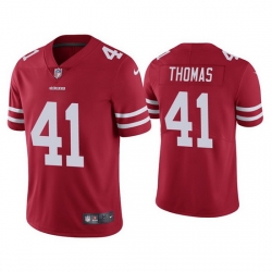 Men San Francisco 49ers 41 Ambry Thomas Red Vapor Limited Jersey