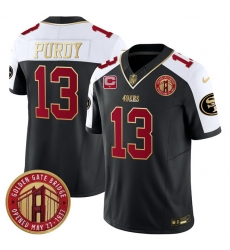 Men San Francisco 49ers 54 Fred Warner Balck F U S E  Golden Gate Bridge With 3 Star C Patch Alternate Vapor Limited Stitched Football Jersey