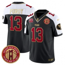 Men San Francisco 49ers 54 Fred Warner Balck F U S E  Golden Gate Bridge With 3 Star C Patch Alternate Vapor Limited Stitched Football Jersey