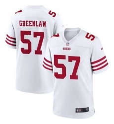 Men San Francisco 49ers 57 Dre Greenlaw White Stitched Game Football Jersey