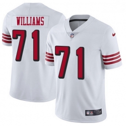 Men San Francisco 49ers 71 Trent Williams White Rush Men Stitched NFL Vapor Untouchable Limited Jersey