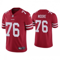 Men San Francisco 49ers 76 Jaylon Moore Red Vapor Limited Jersey