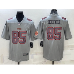 Men San Francisco 49ers 85 George Kittle Grey Atmosphere Fashion Stitched Jersey