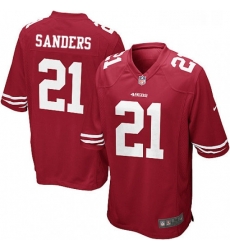 Mens Nike San Francisco 49ers 21 Deion Sanders Game Red Team Color NFL Jersey