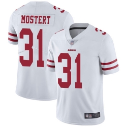 Men's Nike San Francisco 49ers 31 Raheem Mostert White Team Color Vapor Untouchable Limited Player NFL Jersey