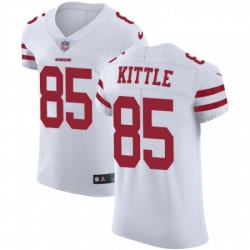 Mens Nike San Francisco 49ers 85 George Kittle White Vapor Untouchable Elite Player NFL Jersey