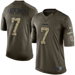 Mens San Francisco 49ers 7 Colin Kaepernick Nike Green Salute To Service Limited Jersey