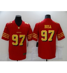 Men's San Francisco 49ers #97 Nick Bosa Red Gold Untouchable Limited Jersey