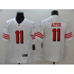 Men's San Francisco 49ers Brandon Aiyuk 11 White Nike Scarlet Player Limited Jersey