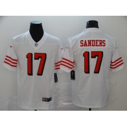 Men's San Francisco 49ers Emmanuel Sanders 17 White Nike Scarlet Player Limited Jersey