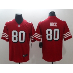 Men's San Francisco 49ers Jerry Rice 80 Red Nike Scarlet Player Limited Jersey