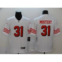 Men's San Francisco 49ers Raheem Mostert 31 White Nike Scarlet Player Limited Jersey