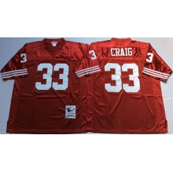 Mitchell And Ness 49ers #33 Roger Craig red Mens Throwback Stitched NFL Jersey