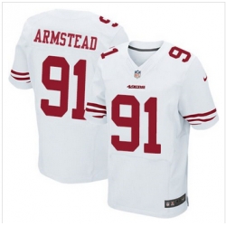 New San Francisco 49ers #91 Arik Armstead White Mens Stitched NFL Elite Jersey