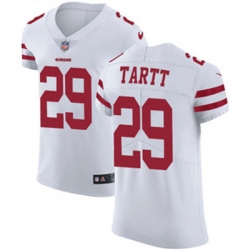 Nike 49ers #29 Jaquiski Tartt White Mens Stitched NFL Vapor Untouchable Elite Jersey