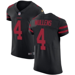 Nike 49ers #4 Nick Mullens Black Alternate Men Stitched NFL Vapor Untouchable Elite Jersey