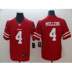 Nike 49ers 4 Nick Mullens Red Vapor Untouchable Limited Jersey