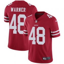 Nike 49ers #48 Fred Warner Red Team Color Mens Stitched NFL Vapor Untouchable Limited Jersey