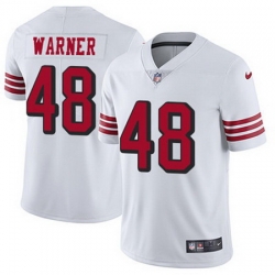 Nike 49ers #48 Fred Warner White Rush Mens Stitched NFL Vapor Untouchable Limited Jersey