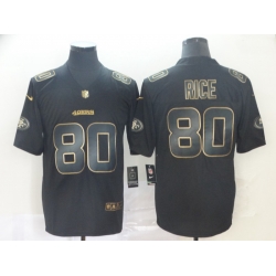 Nike 49ers 80 Jerry Rice Black Gold Vapor Untouchable Limited Jersey