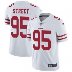 Nike 49ers #95 Kentavius Street White Mens Stitched NFL Vapor Untouchable Limited Jersey