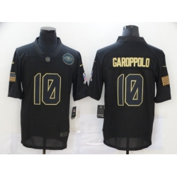 Nike San Francisco 49ers 10 Jimmy Garoppolo Black 2020 Salute To Service Limited Jersey