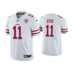 Nike San Francisco 49ers 11 Brandon Aiyuk White 75th Anniversary Vapor Untouchable Limited Jersey