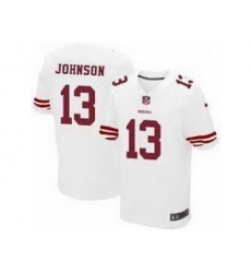 Nike San Francisco 49ers 13 Steve Johnson White Elite NFL Jersey