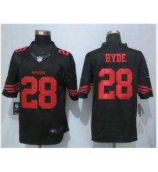 Nike San Francisco 49ers #28 Carlos Hyde Black Limited Jersey