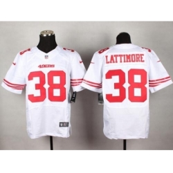 Nike San Francisco 49ers 38 Marcus Lattimore White Elite NFL Jersey