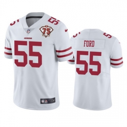 Nike San Francisco 49ers 55 Dee Ford White Men 75th Anniversary Stitched NFL Vapor Untouchable Limited Jersey