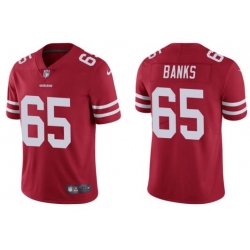 Nike San Francisco 49ers 65 Aaron Banks Red Vapor Untouchable Limited Jersey